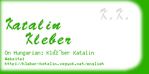 katalin kleber business card